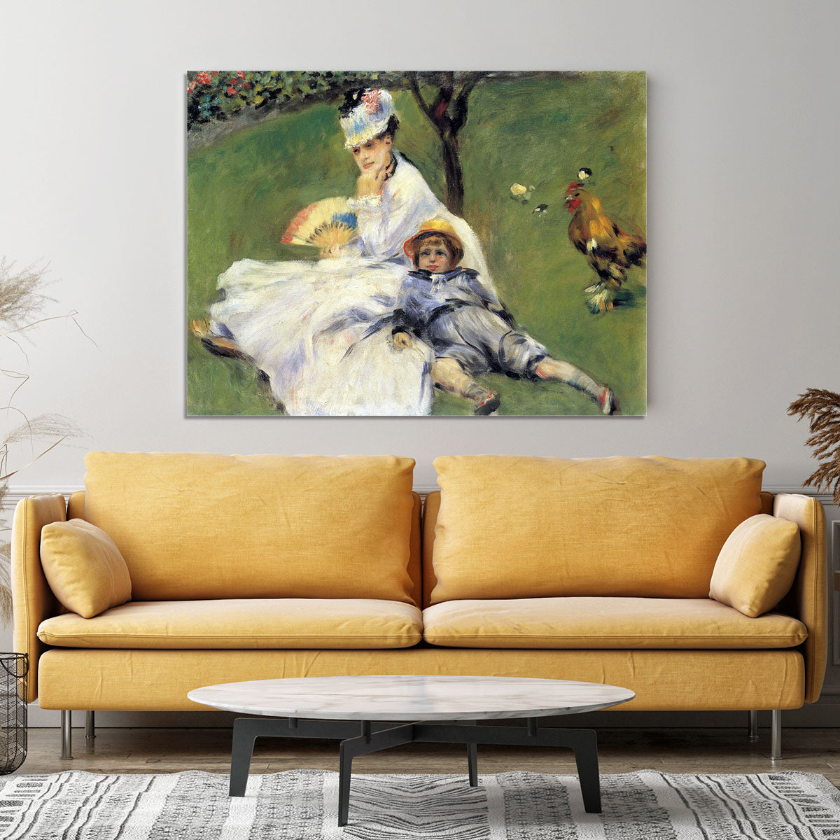 Camille Monet and her son Jean in the garden of Argenteuil by Renoir Canvas Print or Poster - Canvas Art Rocks - 4