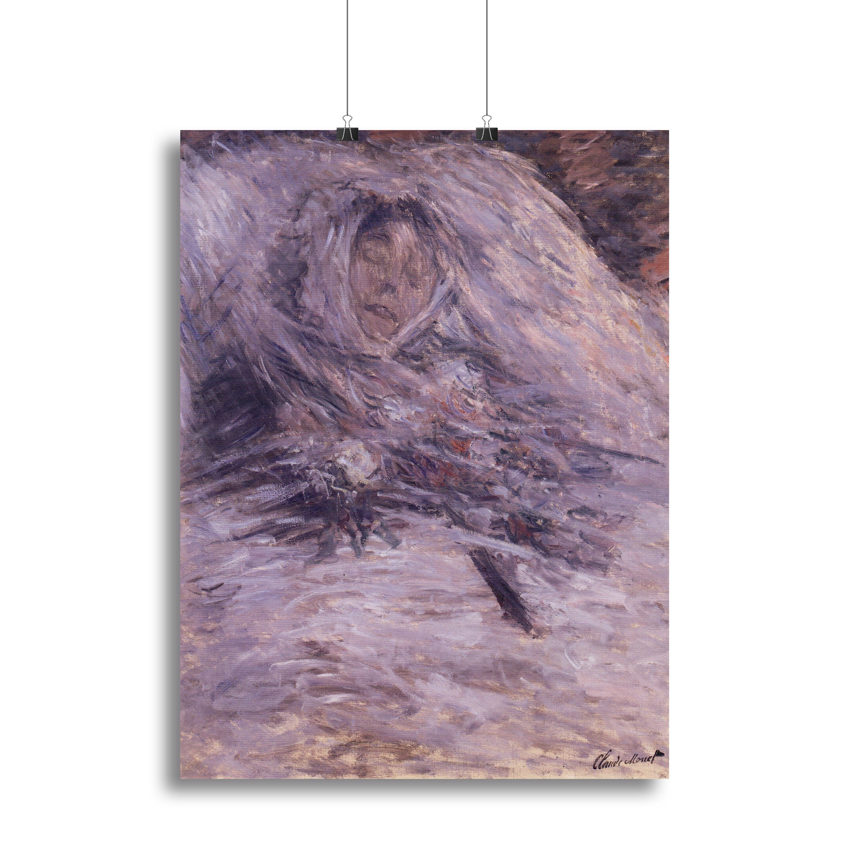 Camille Monet sur son lit de mort by Monet Canvas Print or Poster - Canvas Art Rocks - 2