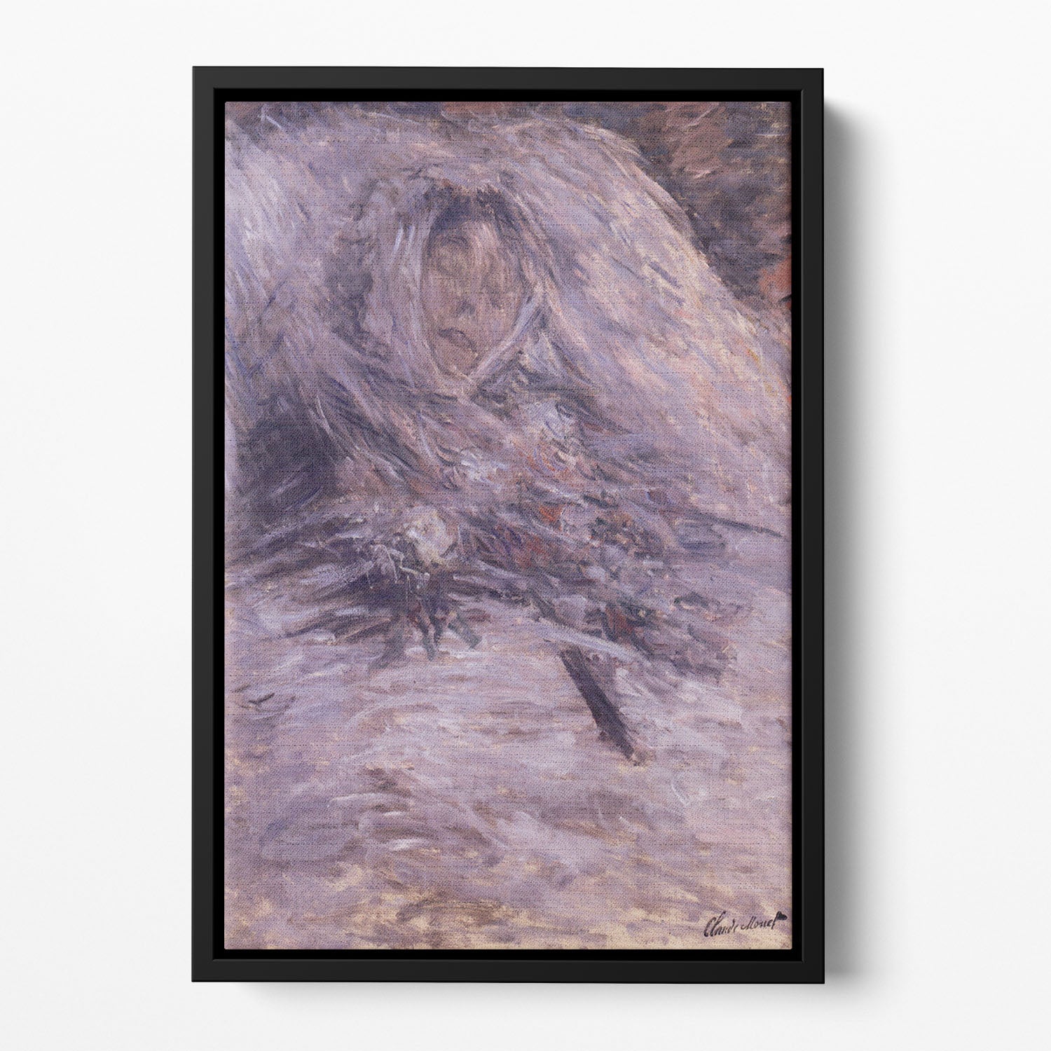 Camille Monet sur son lit de mort by Monet Floating Framed Canvas
