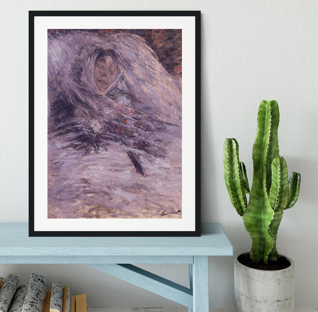 Camille Monet sur son lit de mort by Monet Framed Print - Canvas Art Rocks - 1