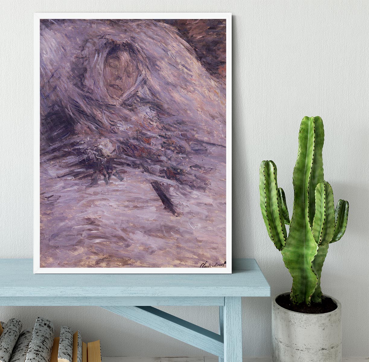 Camille Monet sur son lit de mort by Monet Framed Print - Canvas Art Rocks -6