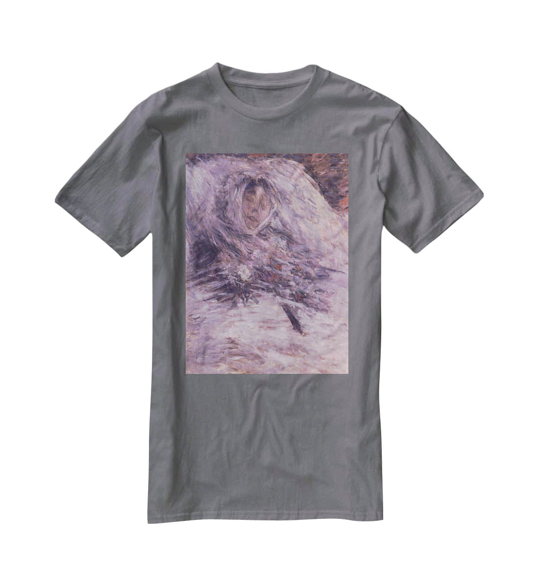 Camille Monet sur son lit de mort by Monet T-Shirt - Canvas Art Rocks - 3