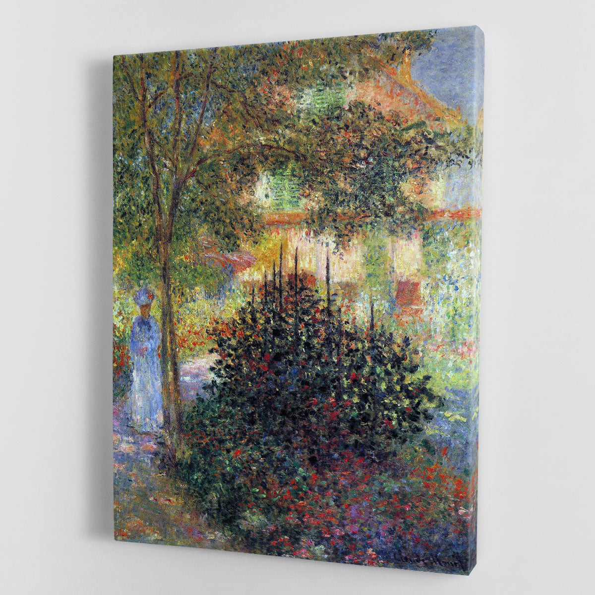 Camille in the garden of the house in Argenteuil by Monet Canvas Print or Poster - Canvas Art Rocks - 1