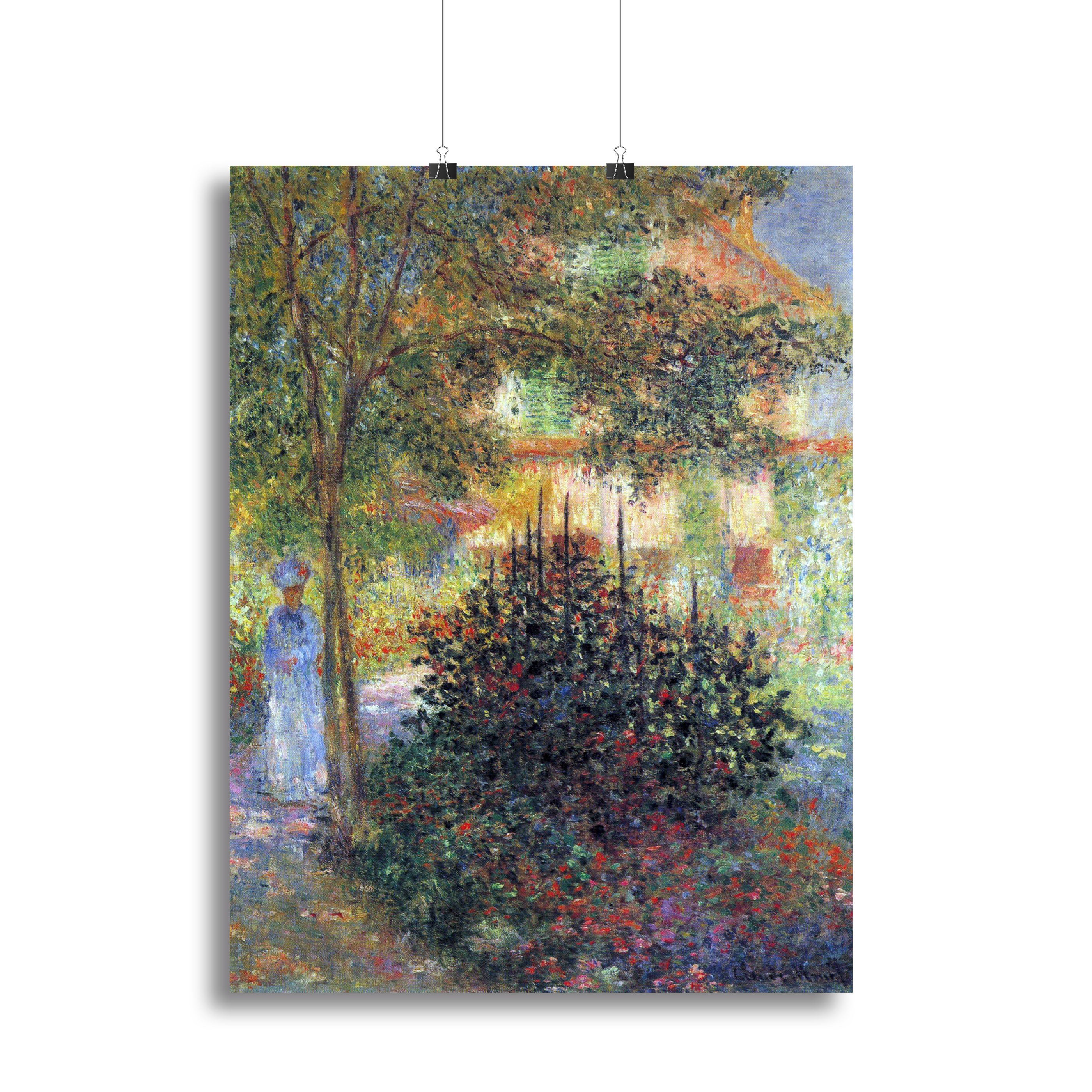 Camille in the garden of the house in Argenteuil by Monet Canvas Print or Poster - Canvas Art Rocks - 2