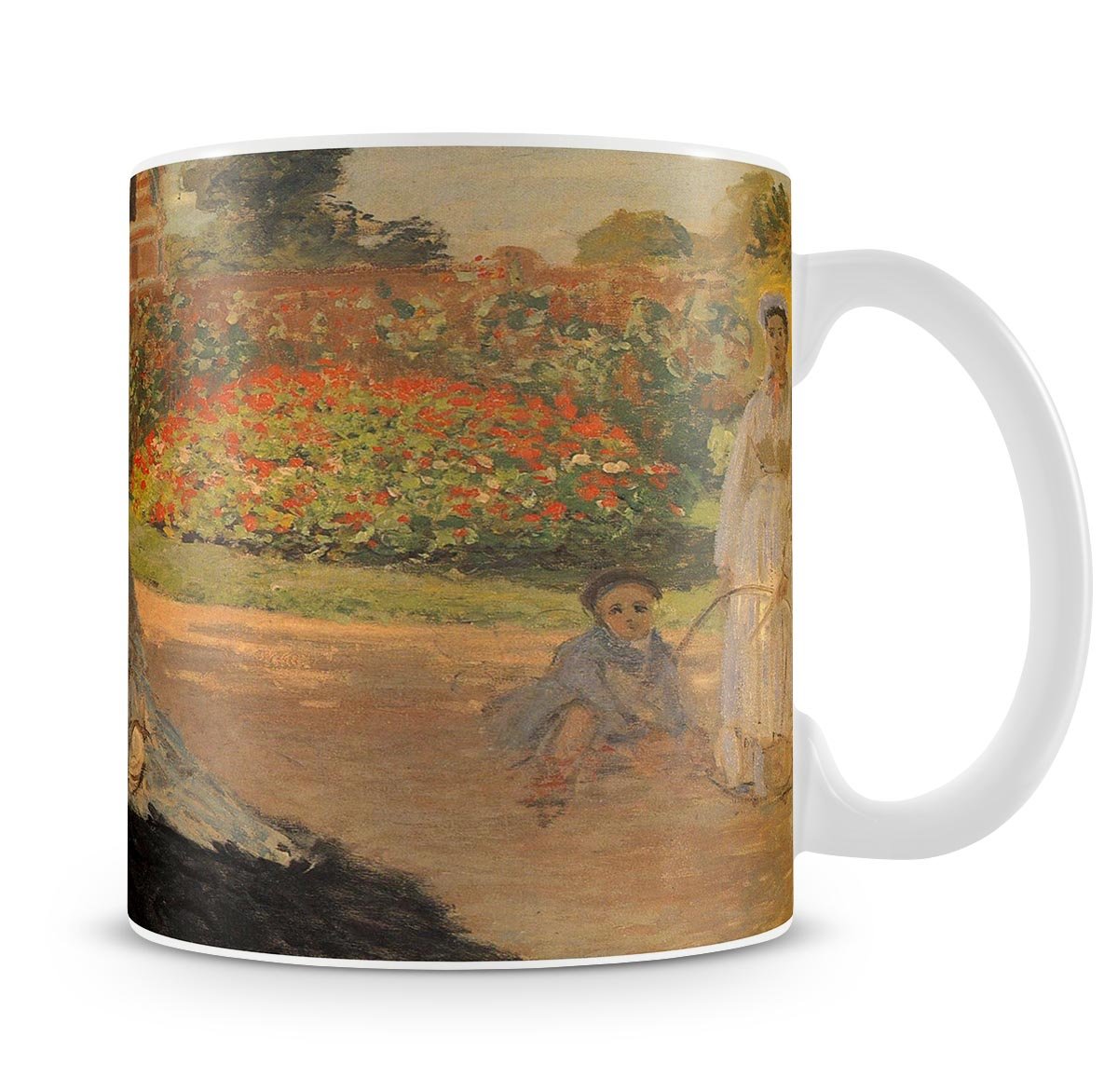 Camille in the garden with Jean and his nanny by Monet Mug - Canvas Art Rocks - 4