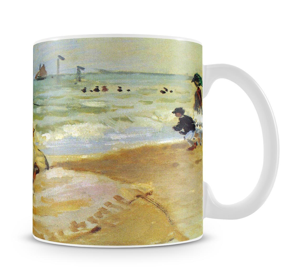 Camille on the beach at Trouville by Monet Mug - Canvas Art Rocks - 4