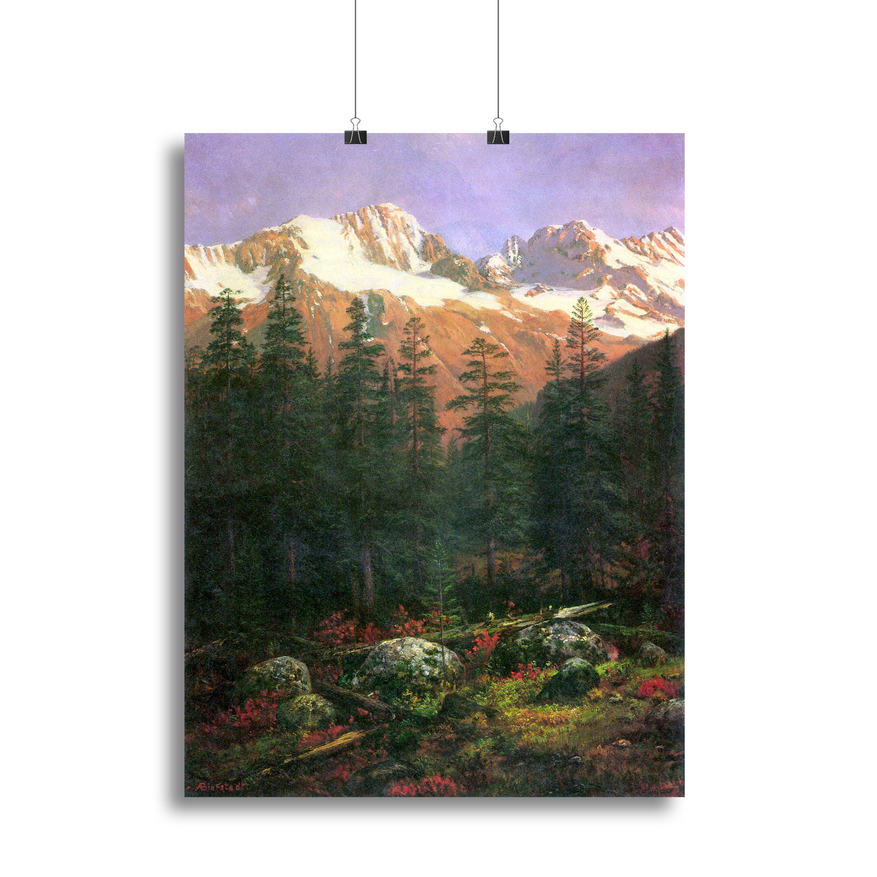 Canadian Rockies by Bierstadt Canvas Print or Poster - Canvas Art Rocks - 2