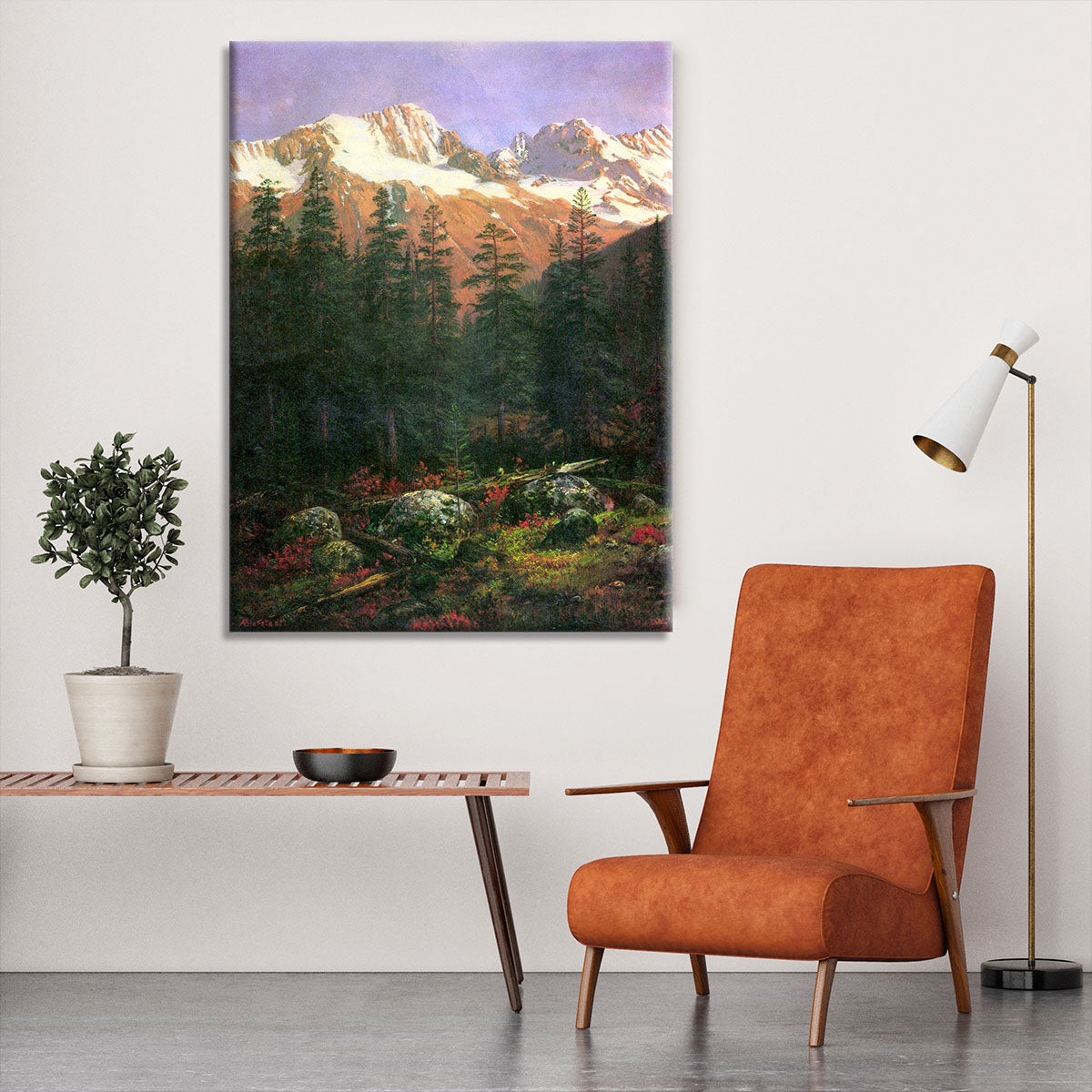 Canadian Rockies by Bierstadt Canvas Print or Poster - Canvas Art Rocks - 6