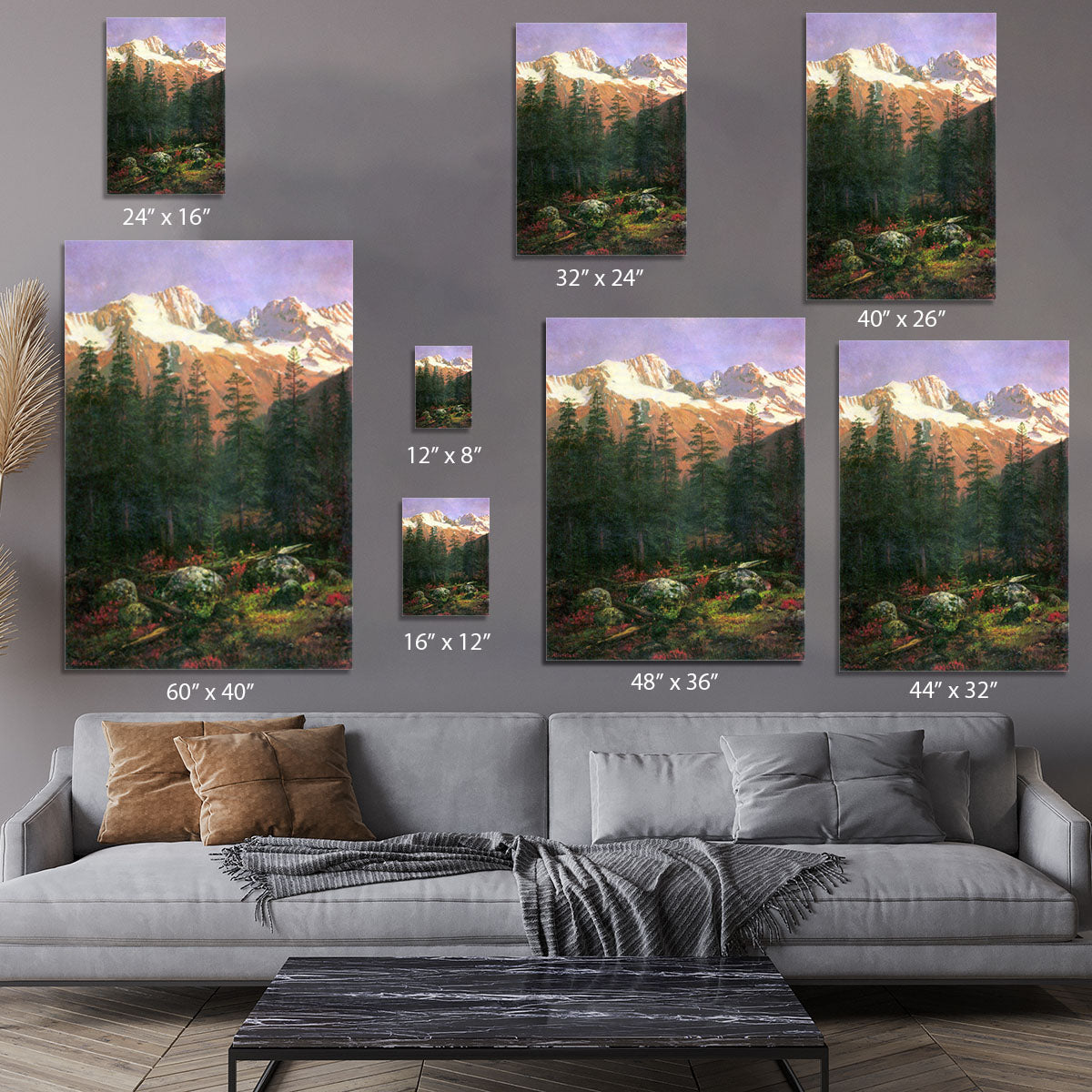 Canadian Rockies by Bierstadt Canvas Print or Poster - Canvas Art Rocks - 7