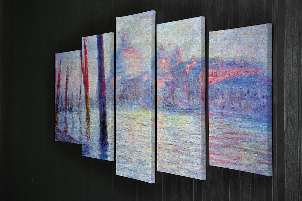 Canal Grand by Monet 5 Split Panel Canvas - Canvas Art Rocks - 2
