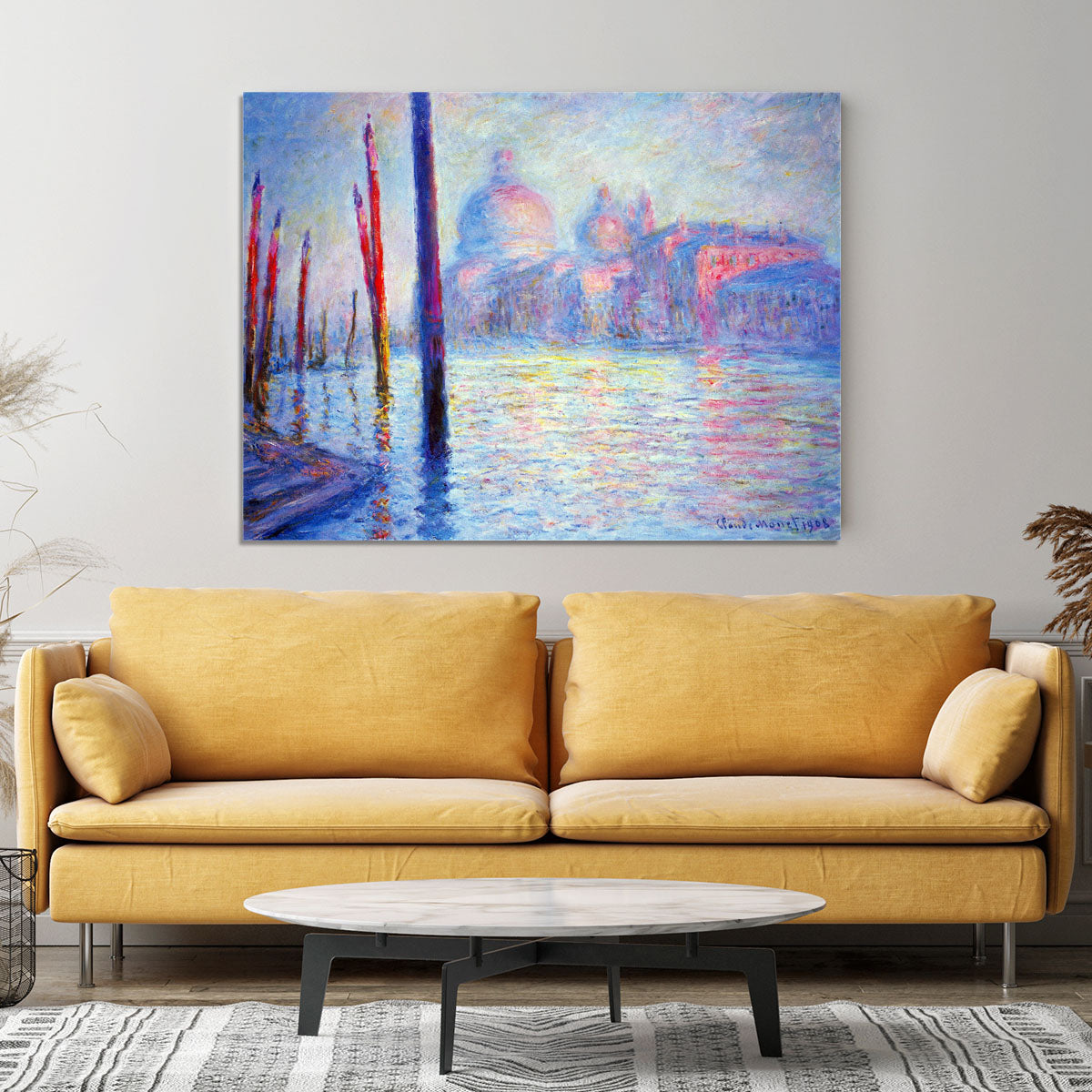 Canal Grand by Monet Canvas Print or Poster - Canvas Art Rocks - 4
