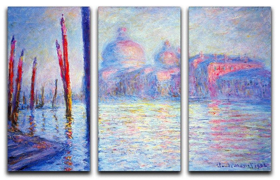 Canal Grand by Monet Split Panel Canvas Print - Canvas Art Rocks - 4