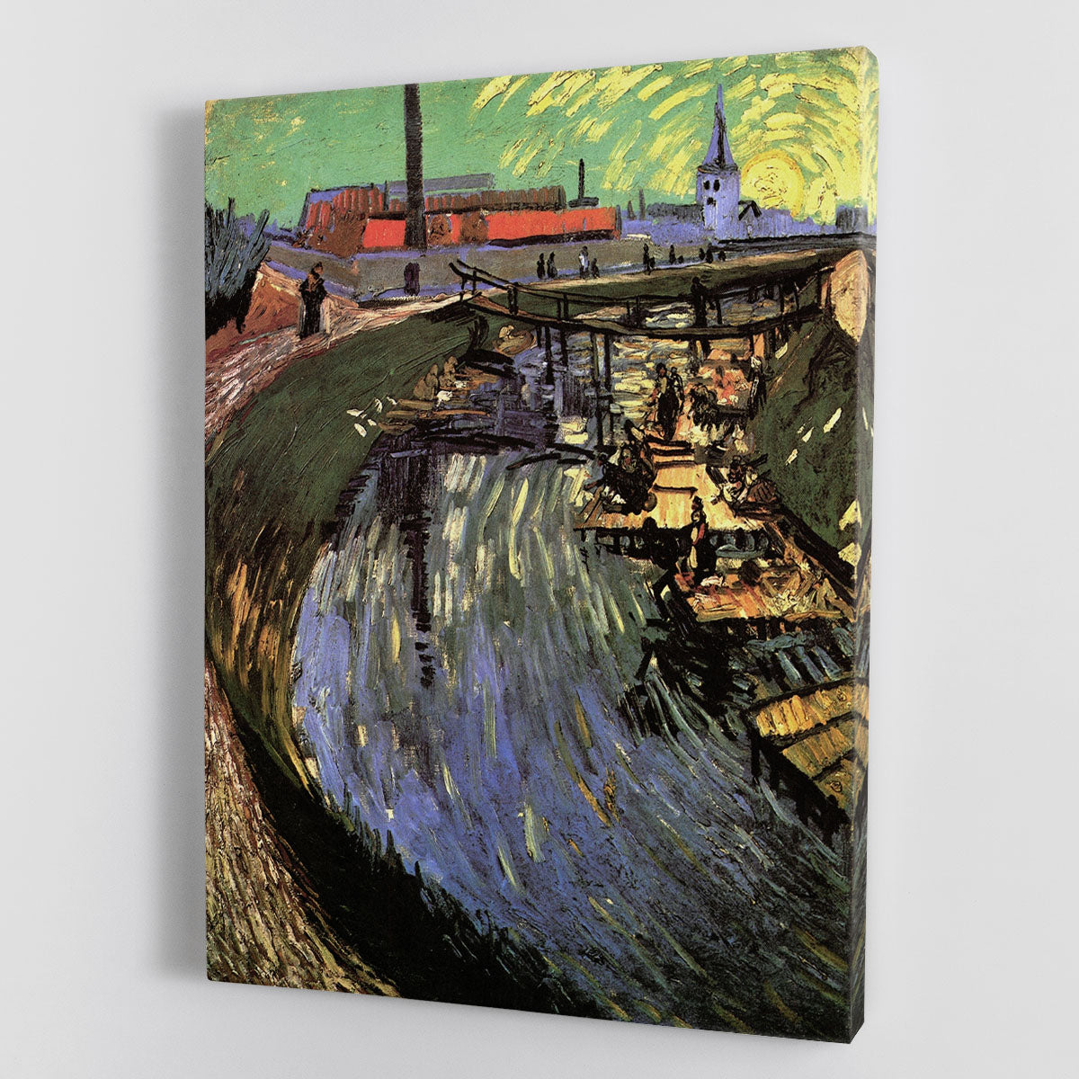 Canal with Women Washing by Van Gogh Canvas Print or Poster - Canvas Art Rocks - 1