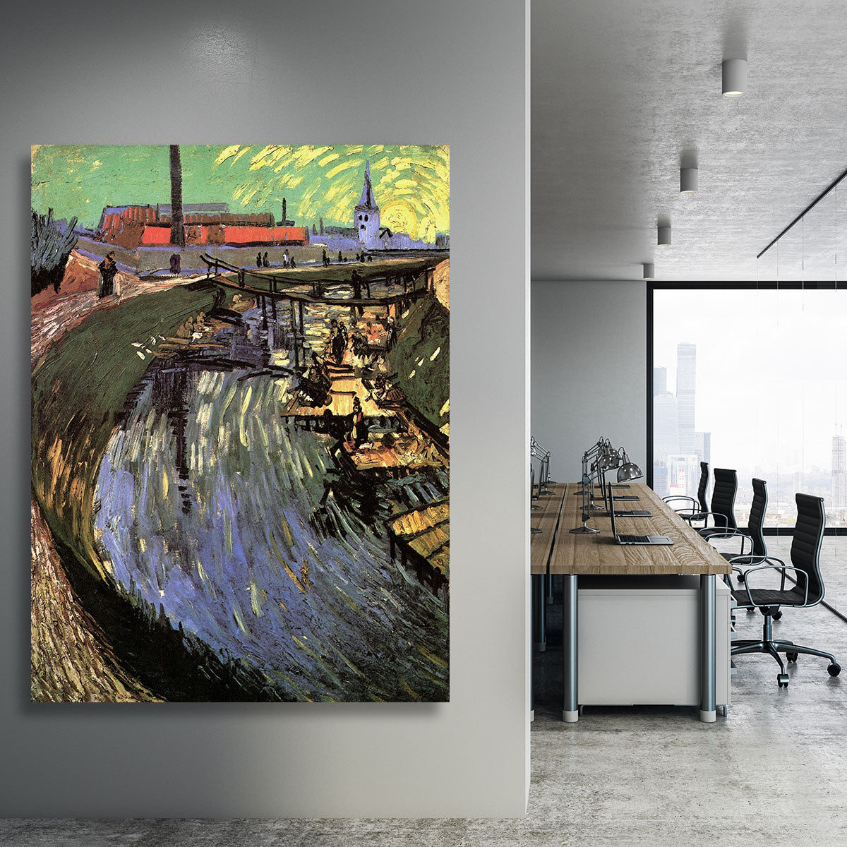Canal with Women Washing by Van Gogh Canvas Print or Poster - Canvas Art Rocks - 3
