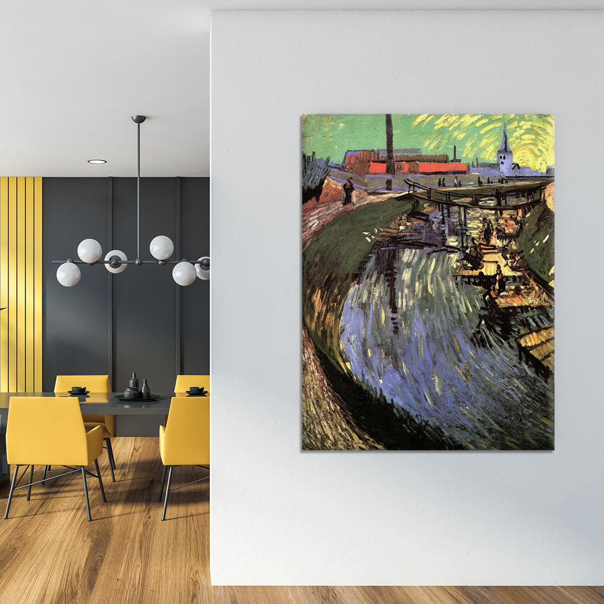 Canal with Women Washing by Van Gogh Canvas Print or Poster - Canvas Art Rocks - 4