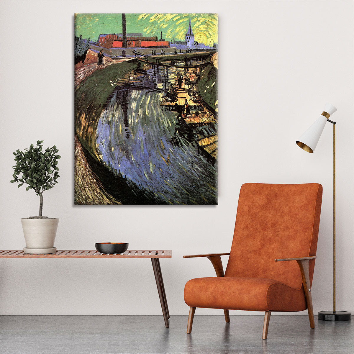 Canal with Women Washing by Van Gogh Canvas Print or Poster - Canvas Art Rocks - 6