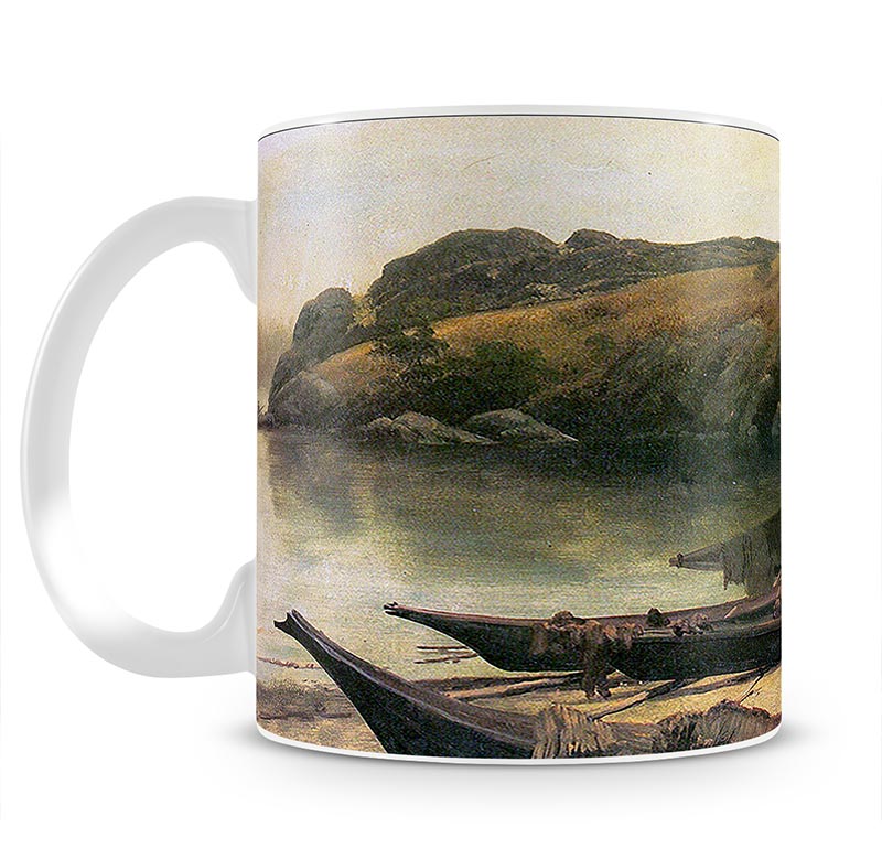 Canoes by Bierstadt Mug - Canvas Art Rocks - 1