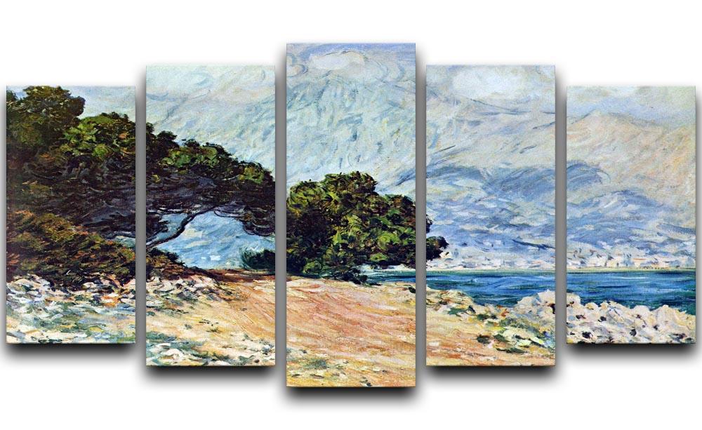 Cape Martin in Menton by Monet 5 Split Panel Canvas  - Canvas Art Rocks - 1