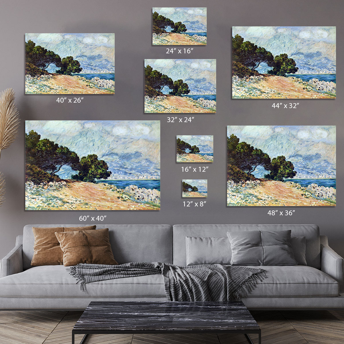 Cape Martin in Menton by Monet Canvas Print or Poster - Canvas Art Rocks - 7
