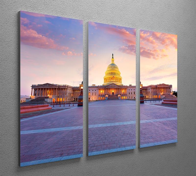 Capitol building sunset 3 Split Panel Canvas Print - Canvas Art Rocks - 2