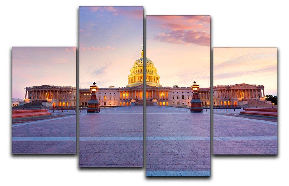 Capitol building sunset 4 Split Panel Canvas  - Canvas Art Rocks - 1