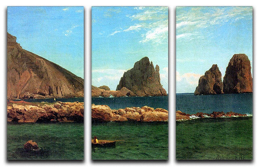 Capri by Bierstadt 3 Split Panel Canvas Print - Canvas Art Rocks - 1