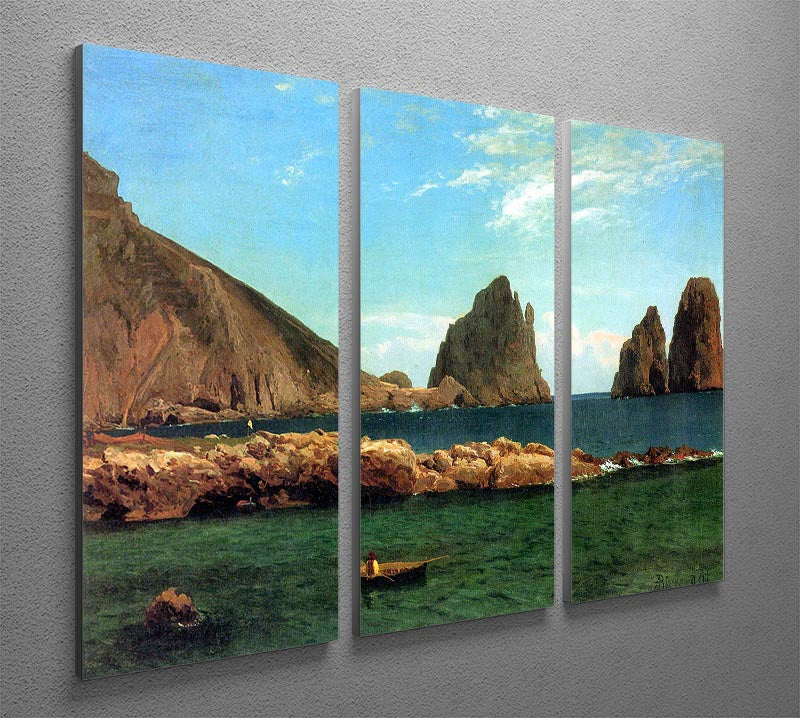 Capri by Bierstadt 3 Split Panel Canvas Print - Canvas Art Rocks - 2