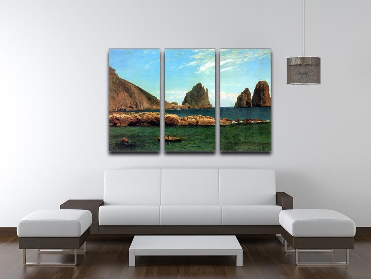Capri by Bierstadt 3 Split Panel Canvas Print - Canvas Art Rocks - 3