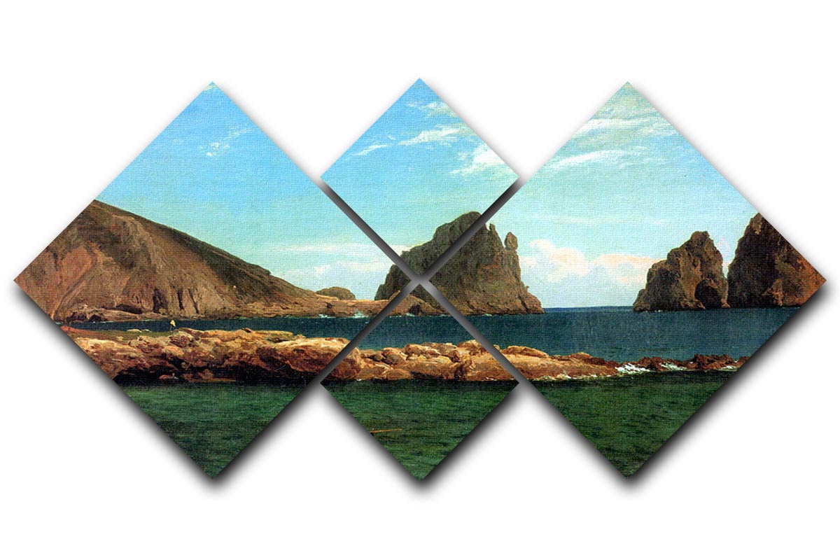 Capri by Bierstadt 4 Square Multi Panel Canvas - Canvas Art Rocks - 1