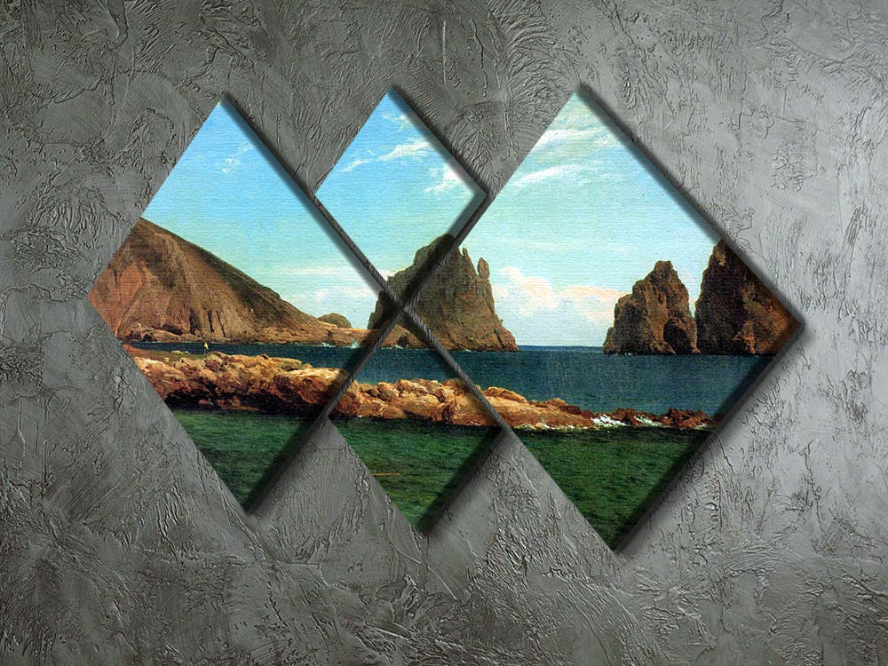 Capri by Bierstadt 4 Square Multi Panel Canvas - Canvas Art Rocks - 2