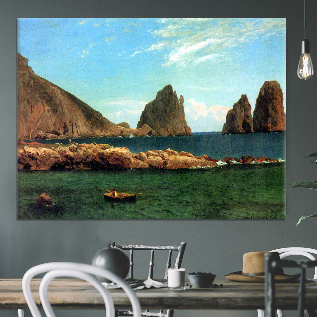 Capri by Bierstadt Canvas Print or Poster - Canvas Art Rocks - 3