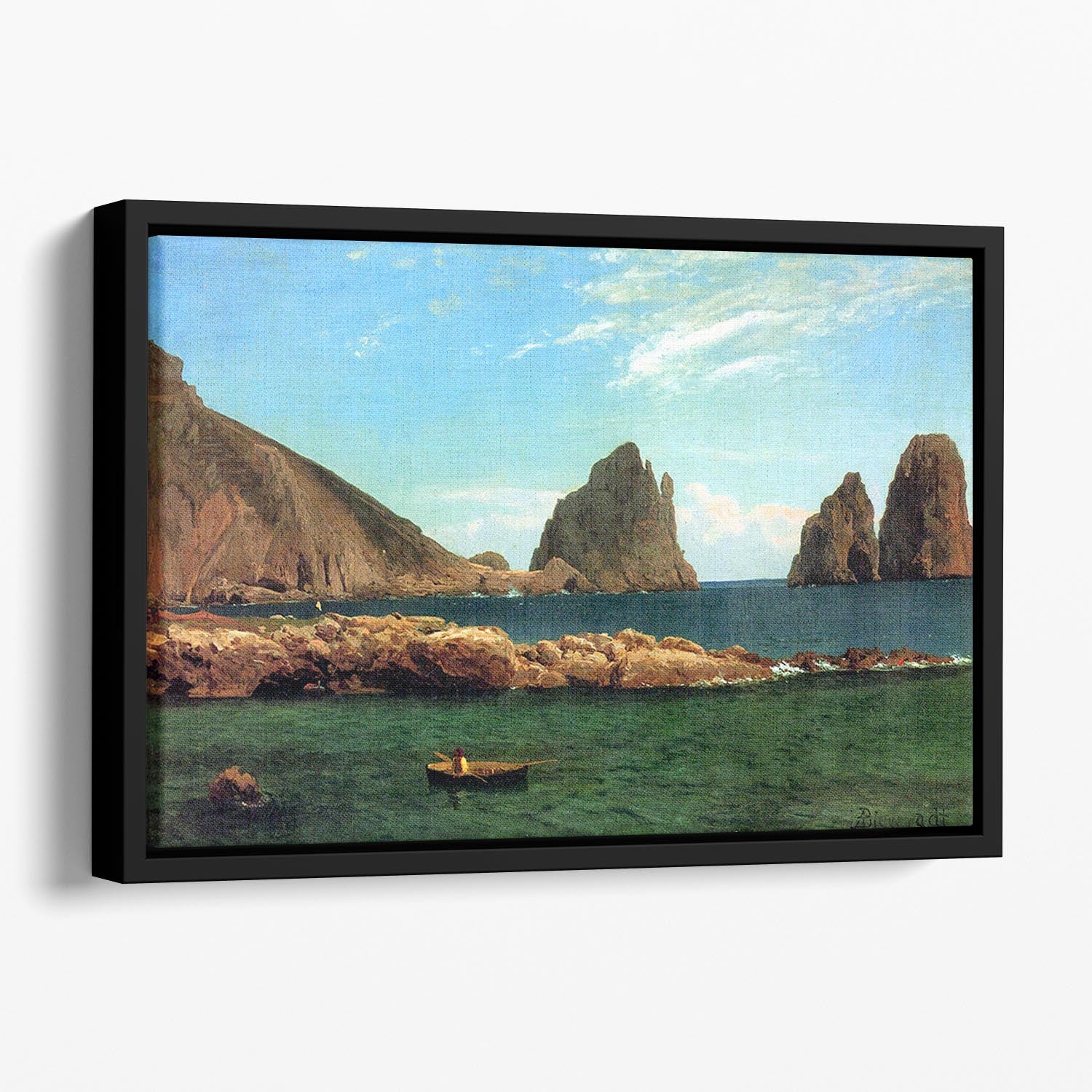 Capri by Bierstadt Floating Framed Canvas - Canvas Art Rocks - 1