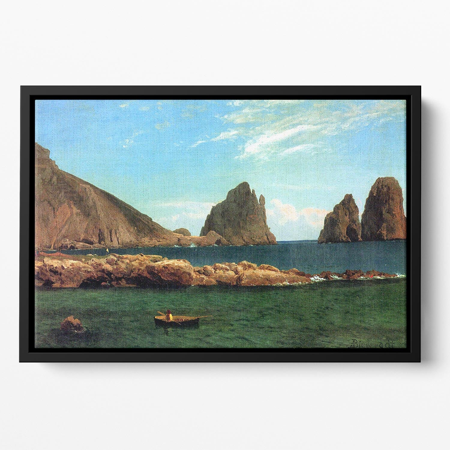 Capri by Bierstadt Floating Framed Canvas - Canvas Art Rocks - 2
