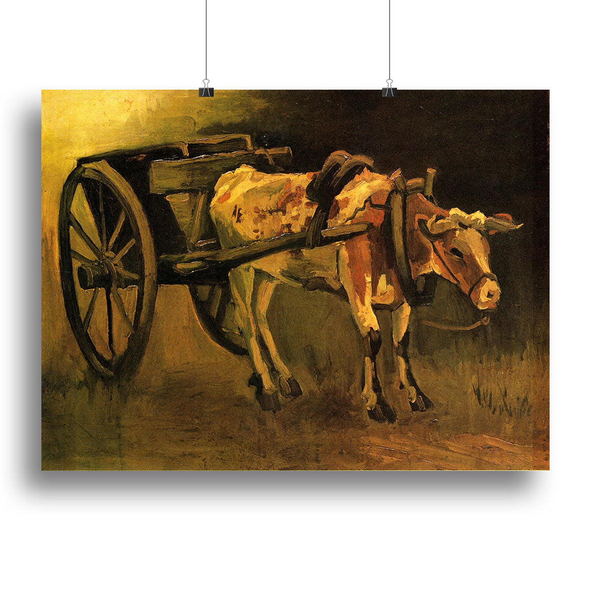 Cart with Red and White Ox by Van Gogh Canvas Print or Poster - Canvas Art Rocks - 2