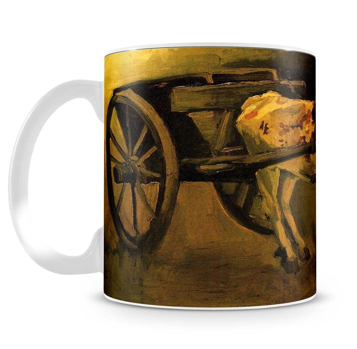 Cart with Red and White Ox by Van Gogh Mug - Canvas Art Rocks - 4