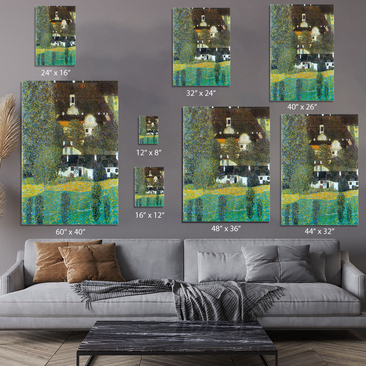 Castle Chamber at Attersee II by Klimt Canvas Print or Poster - Canvas Art Rocks - 7