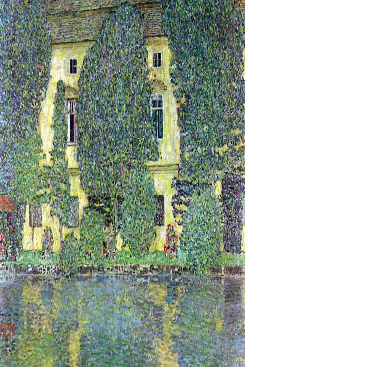 Castle at the Attersee by Klimt Floating Framed Canvas