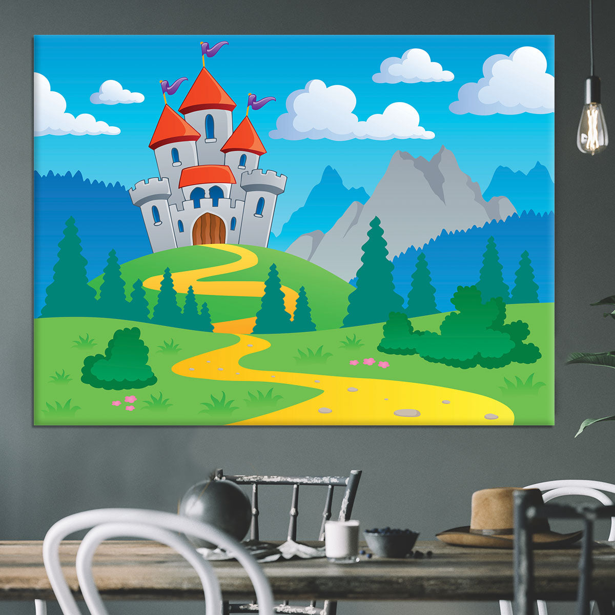Castle theme landscap Canvas Print or Poster - Canvas Art Rocks - 3