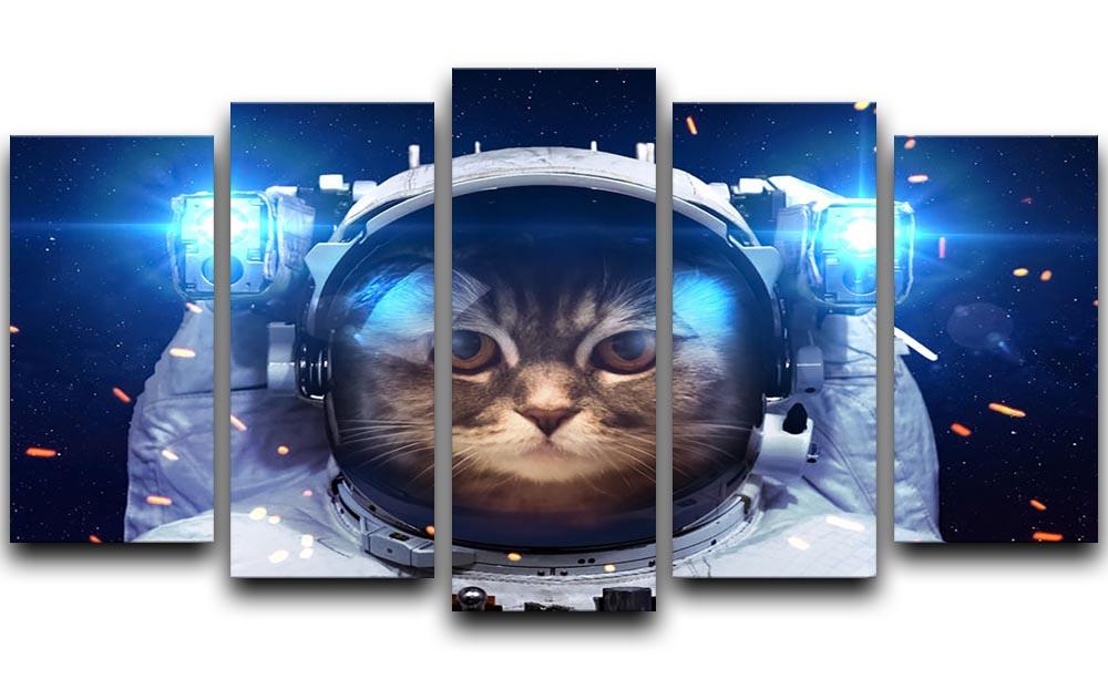 Cat in Space 5 Split Panel Canvas  - Canvas Art Rocks - 1