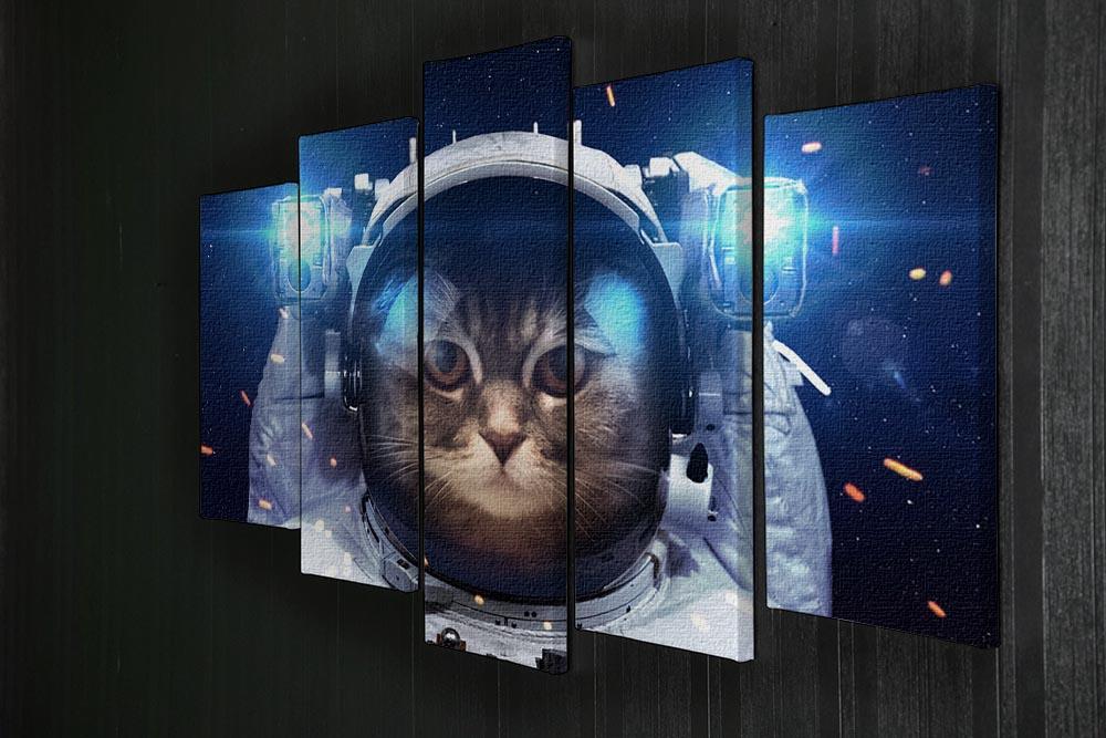 Cat in Space 5 Split Panel Canvas - Canvas Art Rocks - 2