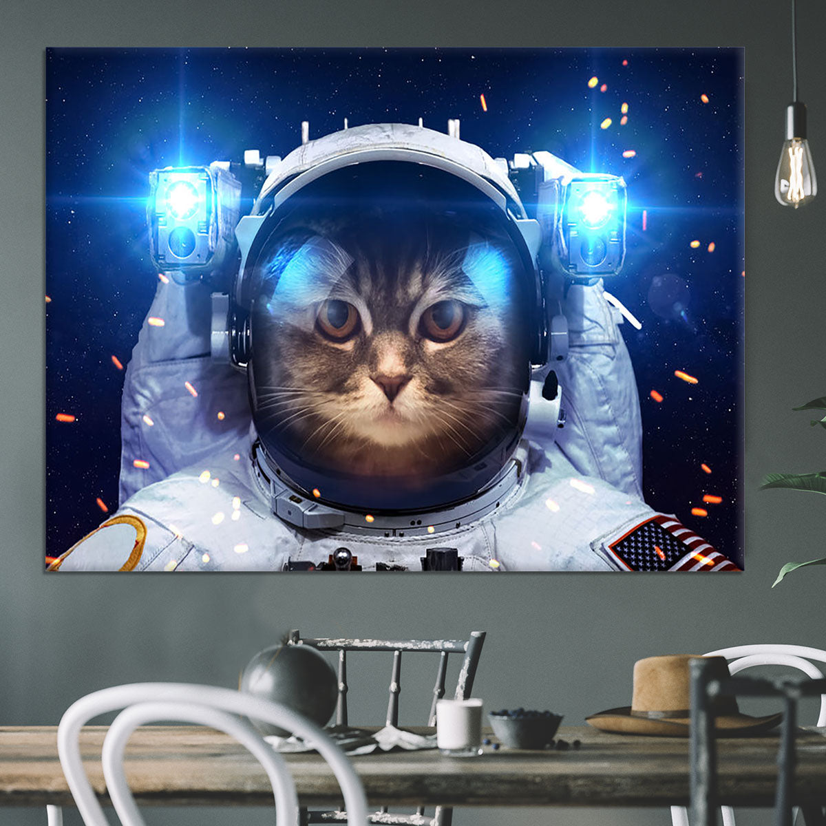 Cat in Space Canvas Print or Poster - Canvas Art Rocks - 3