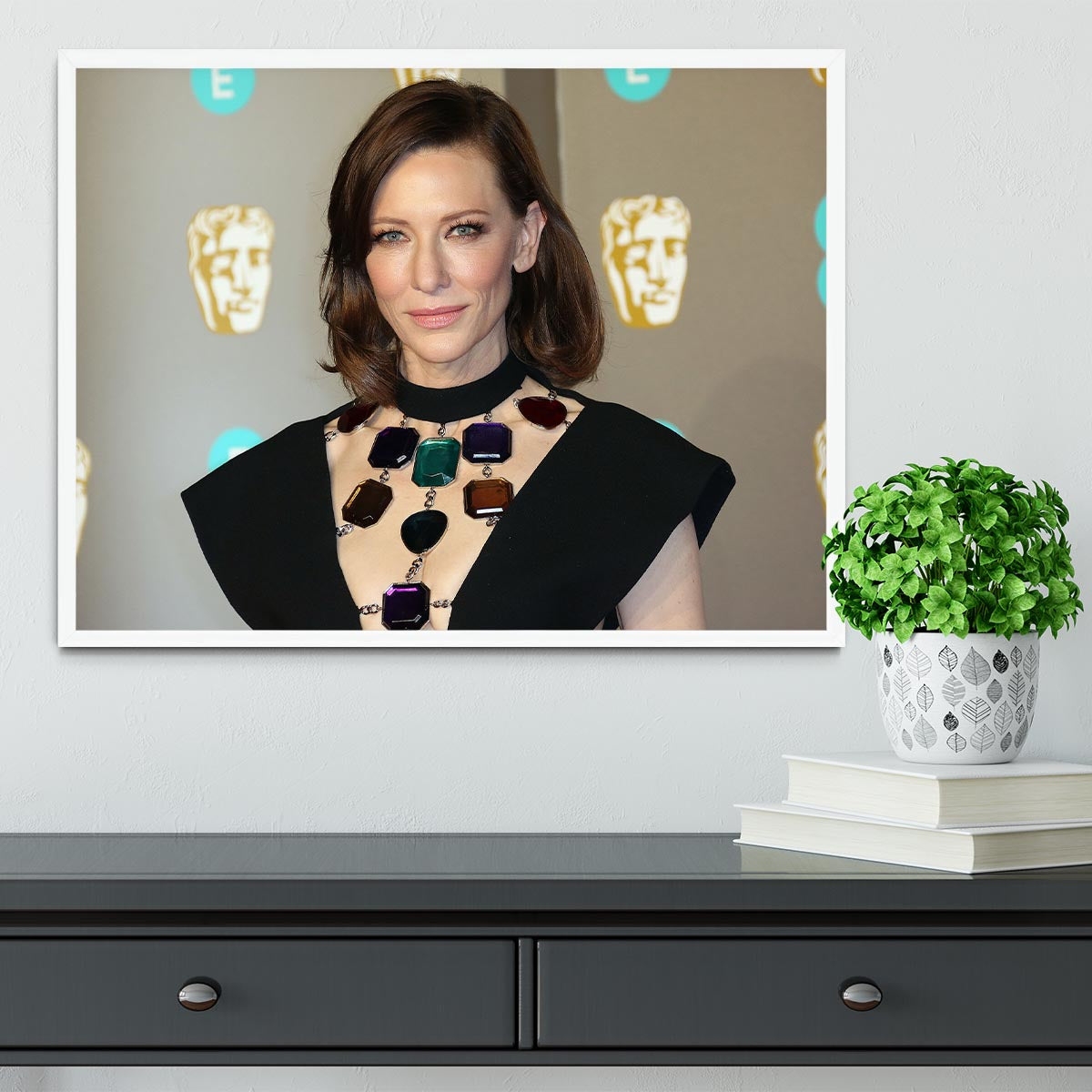 Cate Blanchett at the BAFTAs Framed Print - Canvas Art Rocks -6