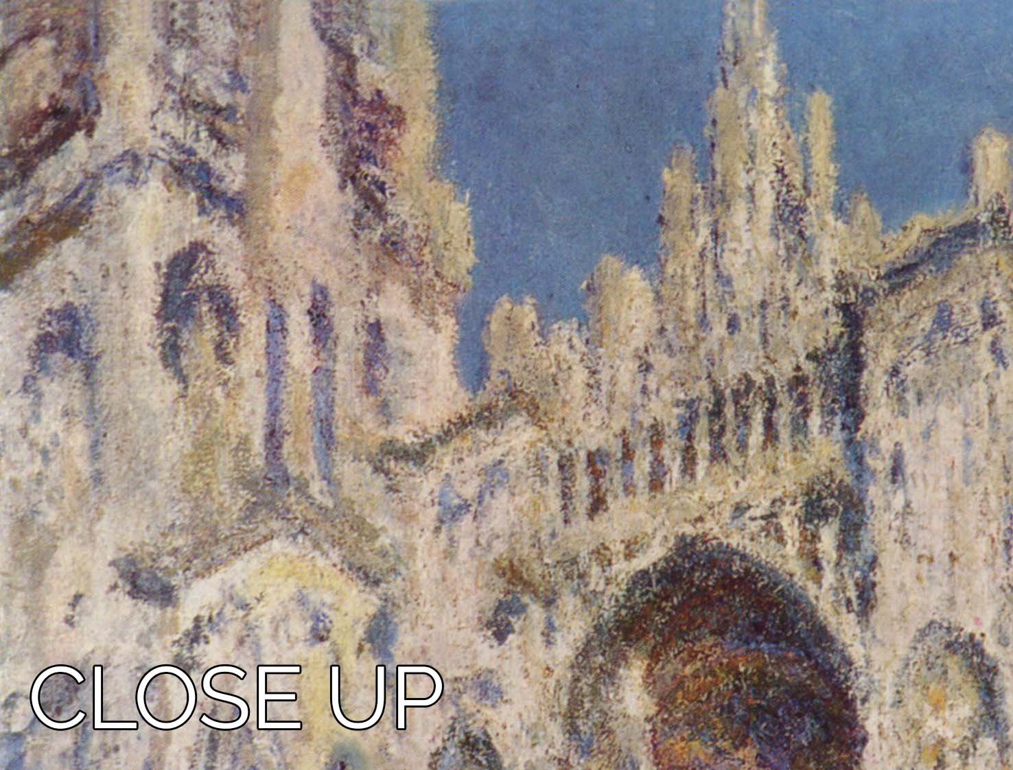 Cathedral at Rouen by Monet 3 Split Panel Canvas Print - Canvas Art Rocks - 3