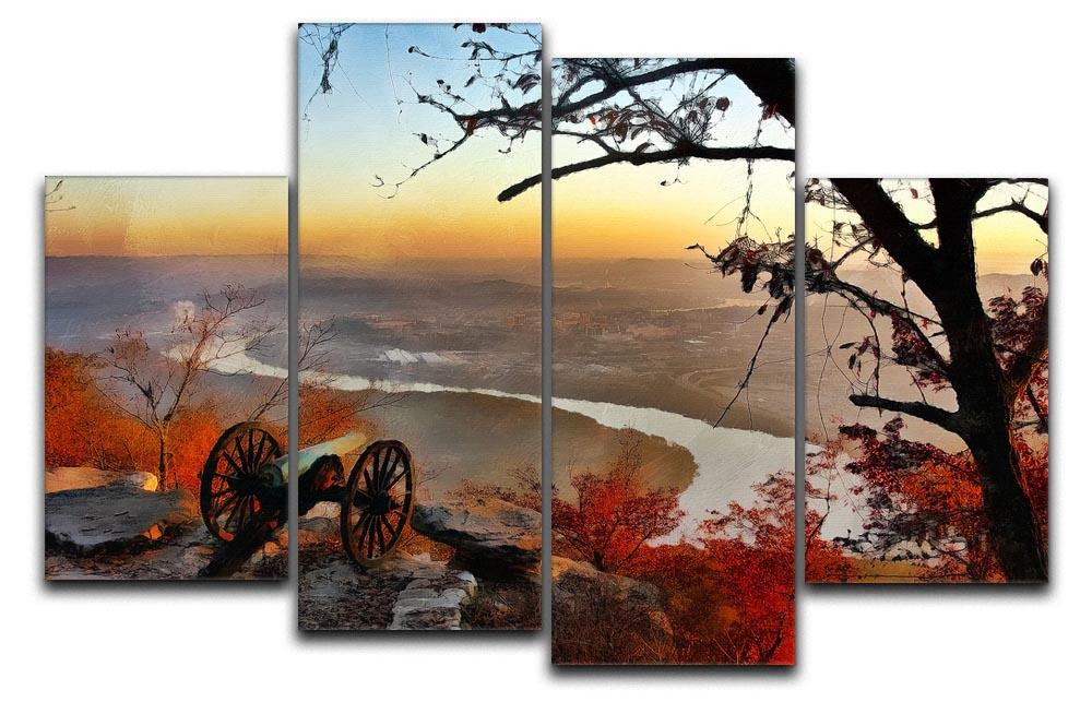Chattanooga Campaign Painting 4 Split Panel Canvas  - Canvas Art Rocks - 1
