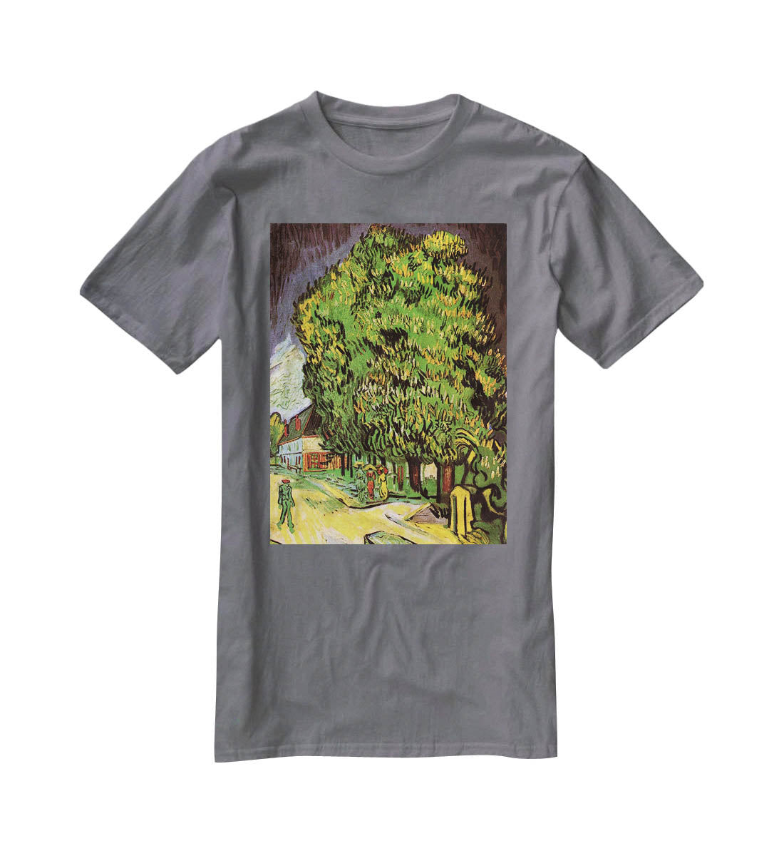 Chestnut Trees in Blossom by Van Gogh T-Shirt - Canvas Art Rocks - 3