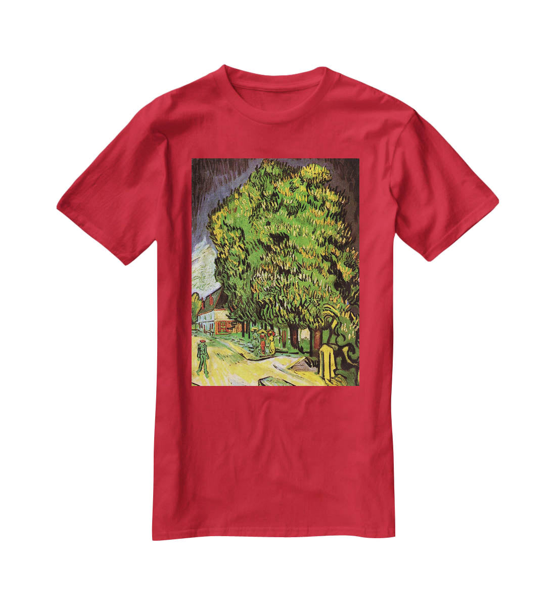 Chestnut Trees in Blossom by Van Gogh T-Shirt - Canvas Art Rocks - 4