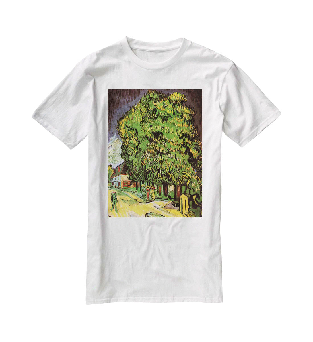 Chestnut Trees in Blossom by Van Gogh T-Shirt - Canvas Art Rocks - 5