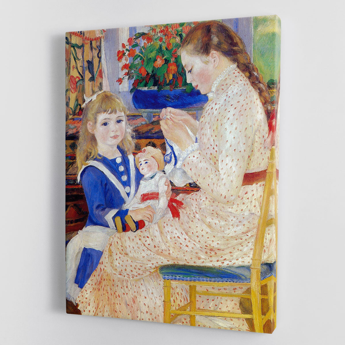 Children in the afternoon in Wargemont Detail by Renoir Canvas Print or Poster - Canvas Art Rocks - 1