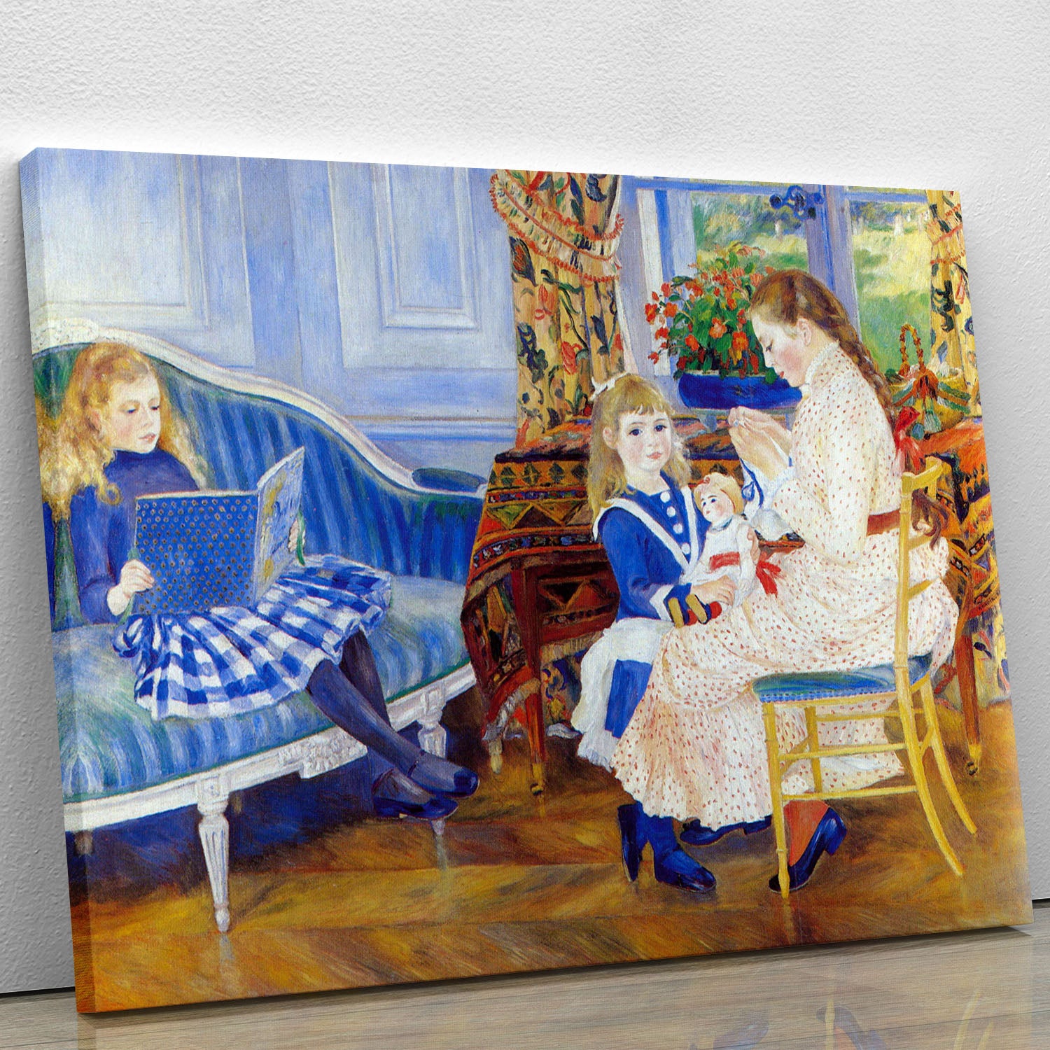 Children in the afternoon in Wargemont by Renoir Canvas Print or Poster - Canvas Art Rocks - 1