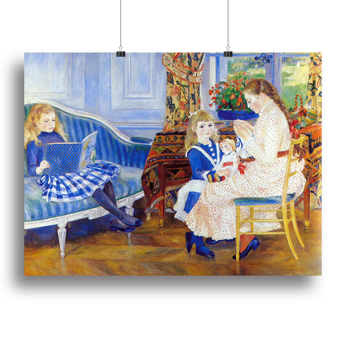 Children in the afternoon in Wargemont by Renoir Canvas Print or Poster - Canvas Art Rocks - 2